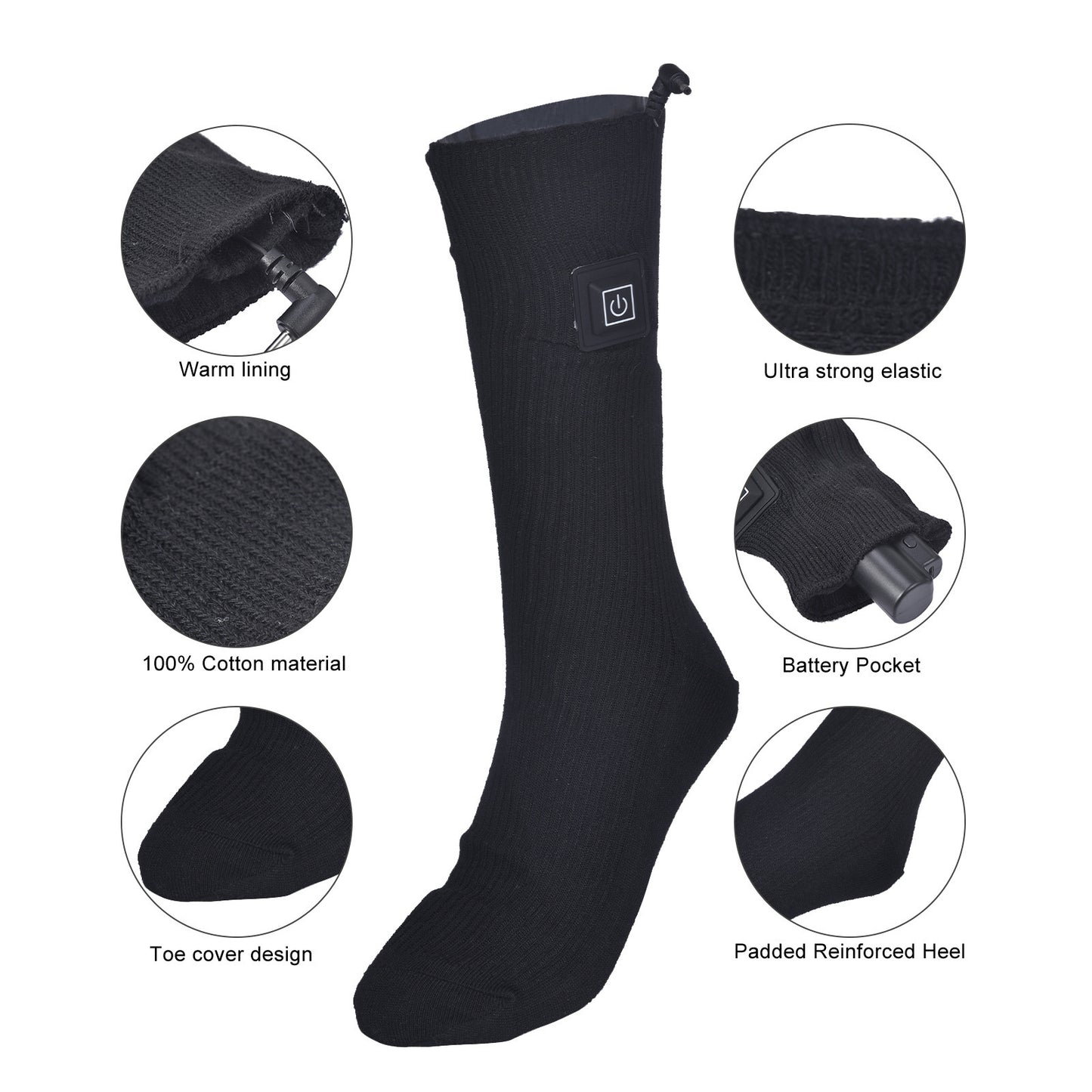 GloveX™ Heated Socks – Rechargeable Electric Foot Warmers