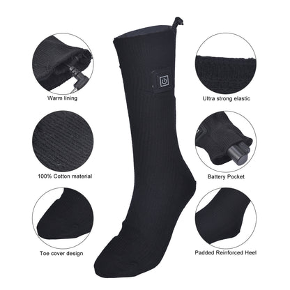GloveX™ Heated Socks – Rechargeable Electric Foot Warmers